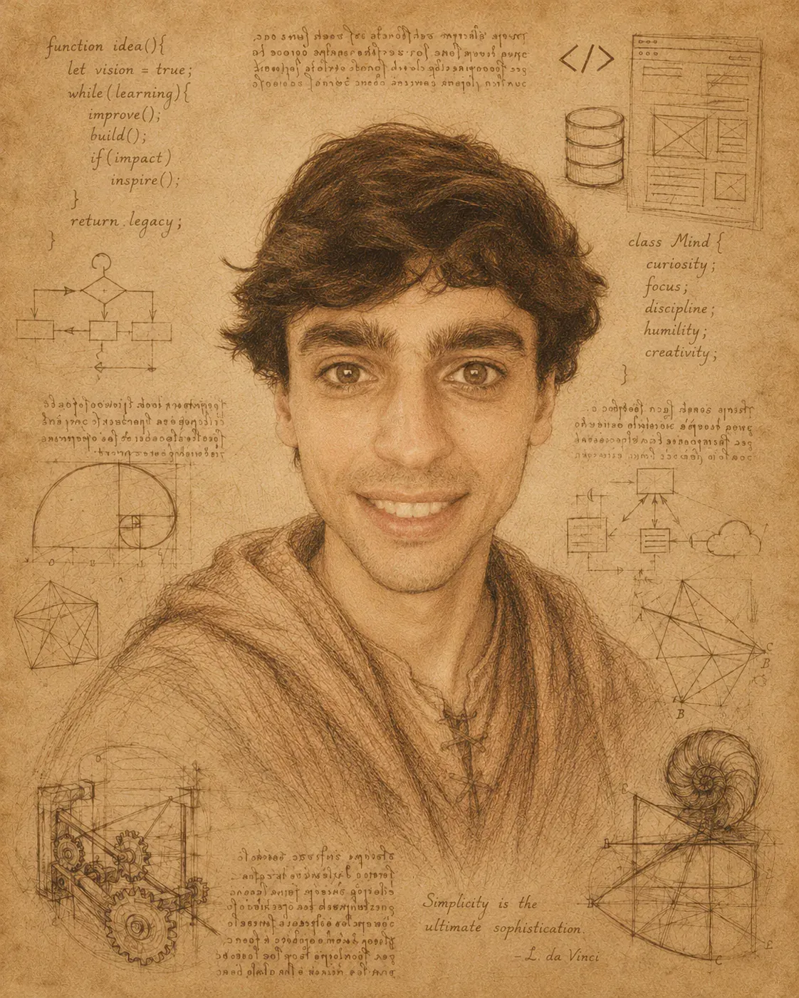 Autoritratto di Gianluca D'Arcangelo